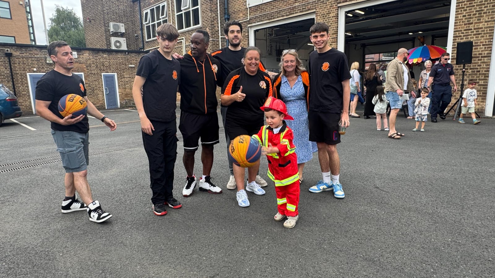 Community basketball event gathering